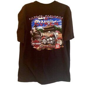Harley Davidson Daejeon Korea Graphic T-Shirt Cotton Men's XL